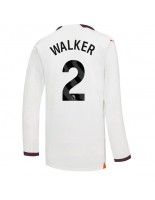 Manchester City Kyle Walker #2 Venkovní Dres 2023-24 Dlouhý Rukáv